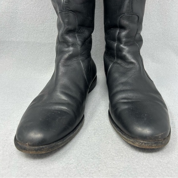 BARNEYS NEW YORK  Riding Boots Black Leather size EU 37/US 7 made in Italy - Picture 7 of 13
